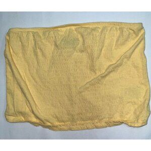 American Eagle Tube Top Womens Small Yellow Strapless Shirt Summer Beach Casual